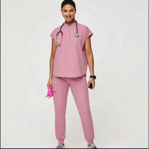 Figs Rafaela scrub top Chalk pink Large